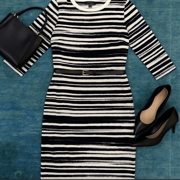 Tahari Arthur S. Levine Striped Sheath Dress | Size 12 - Picture 1 of 11